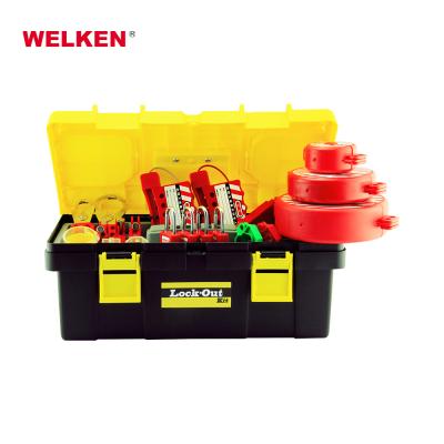 China New type high quality yellow plastic combination lockout box for lockout tagout for sale