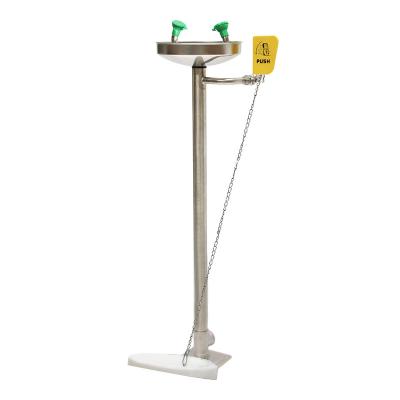 China Hot Sale 304 Stainless Steel Special Design Emergency Pedestal Mount 304 Stainless Steel Eye/Face Wash for sale