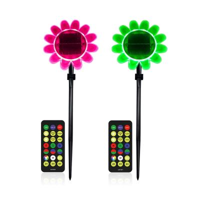 China Outdoor IP68 LED Solar Garden Sunflower Garden Pathway Light Inground Outdoor Waterproof Solar Light Underground Lamp for sale