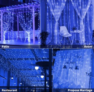 China Waterproof Led Christmas Window Curtain Light 300 String Lights USB Powered Fairy Lights for sale