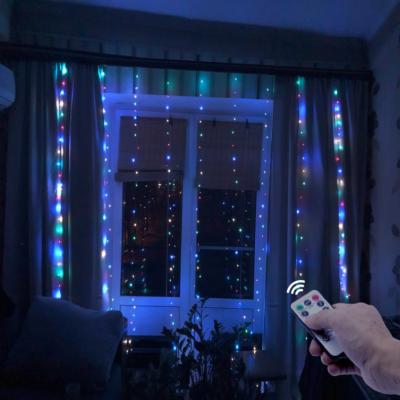 China Home Decoration 300 Christmas Wedding Party Security Led Copper Wire RGB Led Fairy Curtain Light for sale