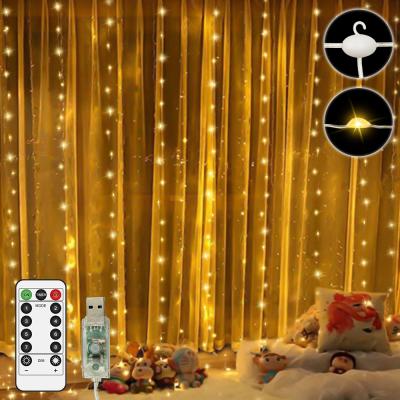 China Modern USB 3*3M 300 LED Window Lights String Led Fairy Curtain String Light for sale