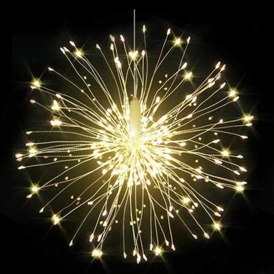 China Rechargeable Starburst Lights 2m Copper Wire Led Wedding Battery Operated Decorative Fireworks Lithium Christmas Starburst Rechargeable Fairy Lights for sale