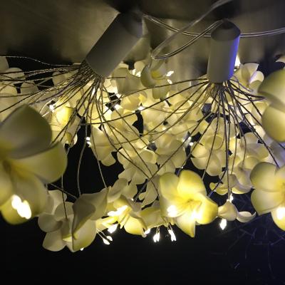 China Decorative Lights Battery Box String Light String Artificial Light Hawaiian Moss Plumeria Flower Lights For Wedding Beach Party for sale