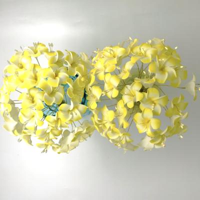 China Indoor/Outdoor Artificial Moss Frangipani Moss Plumeria Flower Lights for sale