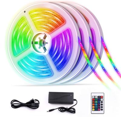 China Mini Flexible Home Room Bedroom Waterproof 5M 2835 Smd IP 65 RGB Smart Waterproof Led Strip Light With Remote Control for sale