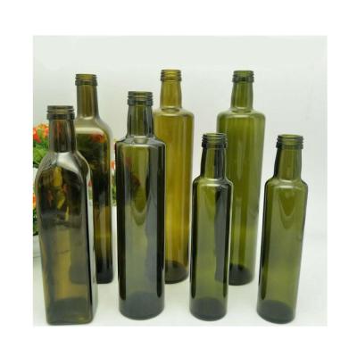 China Best selling food wholesale 50ml 100ML 200ML 300ML 500ML 750ML 1000ML kitchen use olive oil GREEN GLASS CONTAINER for sale