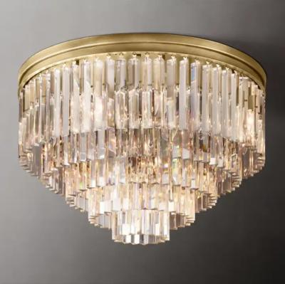 China E12 / Candelabra Art Crystal Modern Copper Ceiling Light AC 85V-265V for sale