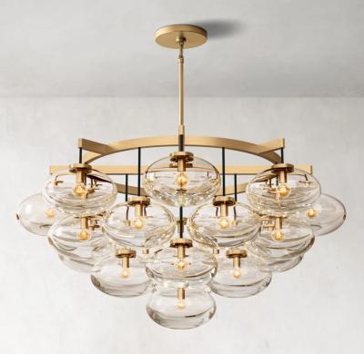 Cina Classic RH Chandelier verso l'alto / verso il basso Cabrette Round Chandelier 48' in vendita