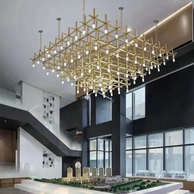 China E12/E14 Bulbs Hotel Lobby Chandelier Metal Modern Chandelier for sale