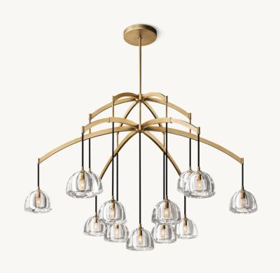 China Bedroom Crystal Modern Hemisphere Round Chandelier 60W for sale