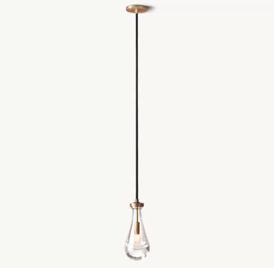 China Nickel / Brass / Bronze Suspended Kitchen Rain Glass Pendant Lighting for sale