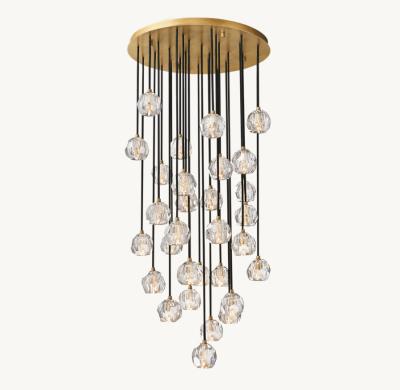 Китай Boule De Cristal Clear Glass Round Cluster Custom Made Chandelier 30' с винтажной отделкой продается