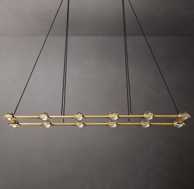 China 12 Heads Decorative Rectangular Modern Chandelier for Indoor Living Room for sale