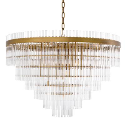 China Modern Crystal Chandelier Luxury Contemporary Villa Crystal Decorative Hang Lamp Chandelier for Living Dining for sale