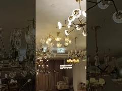 Modern Hotel Banquet Hall Smoky Grey Color Glass Globe Shade Pendant Lamp Ceiling Light Indoor Chand