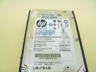 중국 QR478AR 665749-001 693569-004 HP 900GB 10K SAS 6G SFF 2.5