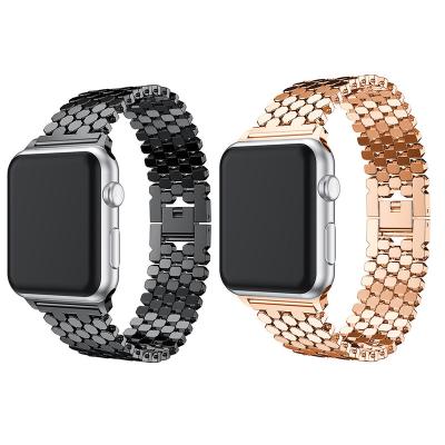 China 38mm 42mm 40mm 42mm Adjustable Stainless Steel Watchband For Apple Watch Strap 45mm 41mm 44 T500 W26+ Magnetic Buckle Strap For iwatch Se 6 5 7 4 3 2 1 for sale