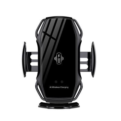 China Fast Radio Qi Charging 2022 New A5 10W Car Charger Auto Mount Fast Charging Handle Wireless Phone Holder For Smartphone for sale