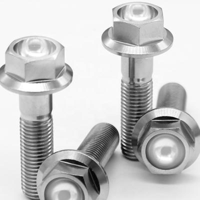 China High Strength And Light Texture Factory Price Screws Titanium Alloy Flange Head Screws For Motorcycles for sale