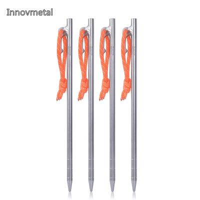 China Wholesale Outdoor Camping Titanium Texture Beach Snow Alloy Tent Peg High Strength And Lightweight for sale