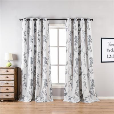 China New Blackout Grommet Blackout Curtain Drapes Ready Made Online Picture Pattern Printed Curtains for sale