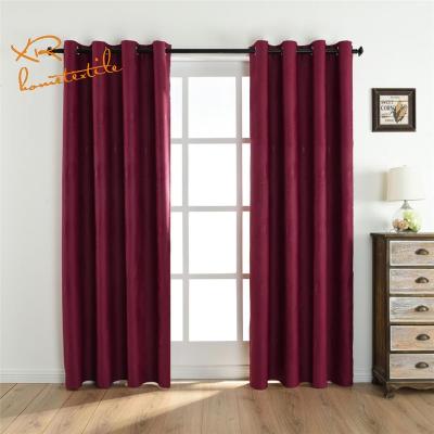 China Wholesale Simple Pure Color Dyed Yarn Curtain Blackout Blackout Curtain Design for sale