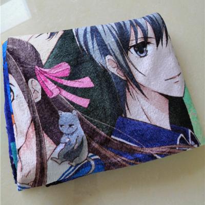 China Disposable Customized Photo Printing Flannel Fleece Fabric Digital Printed Blanket for sale