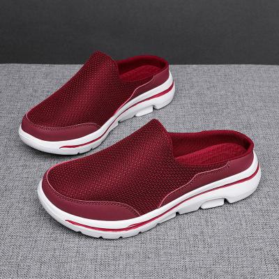 China High quality fashion trend summer ladies flat sports shoes mesh couples half-shackles ultra-wide range for women's shoes for sale