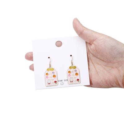 China New Year Hypoallergenic Festival Earring Alloy Style Red Party Earrings Made With Alloy Drop Oil Earrings For Women Piercing Jewelry for sale