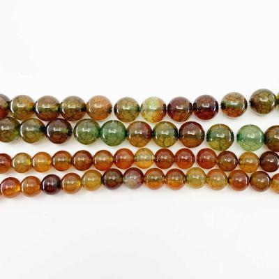 China None 1strand/lot 6 8 10mm Natural Stone Green Dragon Vein Agates Round Loose Spacer Beads For Jewelry Making DIY Necklace Bracelet for sale