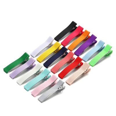 China 10pcs/lot Fork Metal Alligator Teeth Hair Clip Barrettes Candy Color Zinc Alloy Flat Simple Hairpins For DIY Jewelry Base Accessories for sale