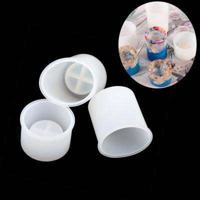 China 1pcs Viable Cylindrical Epoxy Resin Molds Handmade UV Resin Molds Silicone Filling For DIY Jewelry Making Findings Crafts Mold for sale