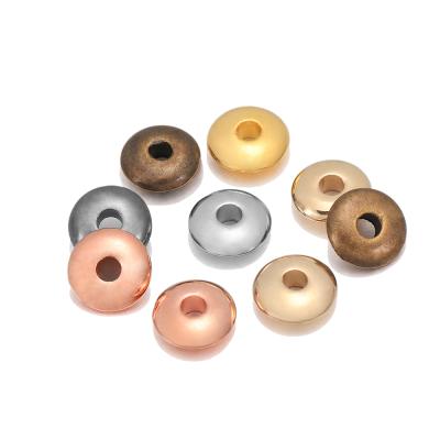 China Large Hole Beads For Jewelry Making 200pcs CCB Wheel Plastic Round Beads Flat Round Seed Bead Spacer Loose Bead Handmade For Charm Jewelry Making for sale