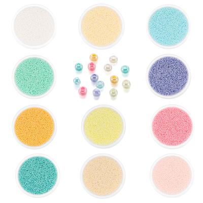 China 2mm Small Beads Jewelry Accessories 1bag Candy Color Czech Glass DIY Sand Beads Round Hole Spacer Beads For Kids Bracelet Handmade Jewelry Making for sale