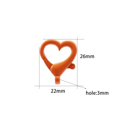 China Lobster Clasp Hook for Bracelet 10pcs Color Alloy Heart Shape Lobster Clasp Key Chain Split Hooks for DIY Jewelry Making Necklace Bracelet Connector Accessories for sale