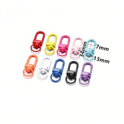 China DIY Jewelry Making 10Pcs/lot Colorful Key Chain Ring Metal Lobster Clasp Hook Clip For Jewelry Key Chain Hooks DIY Making Findings Accessories for sale