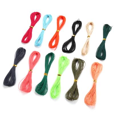 China Polyester Threads 38 Colors 10m/pc 1mm Waxed Cotton Twine Beading String Cord For DIY Necklace Bracelet Jewelry Qualities Handmade Supplies for sale