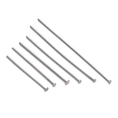 China Head Pins For Jewelry Making 100pcs/Lot Stainless Steel Flat Head Pins 20 30 40 50 60mm Headpins Findings For Diy Jewelry Making Supplies Accessories for sale