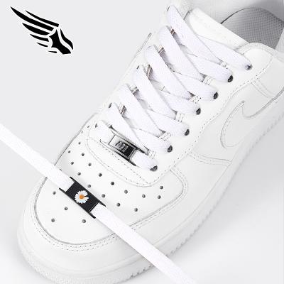 China Eco-froendly; Fading color laser logo/blank lace not charm metal lace tags shoes accessories lace lock Af1 for sale