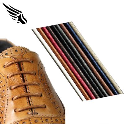 China High Quality Round Waxed Laces Mens Leather Shoes Sport Casual 2.5mm Waxed Lace for sale