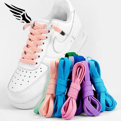 China Hot Seller Fashion Flat Sneaker Laces Flat Shoe Laces Colorful No Tie Laces for sale