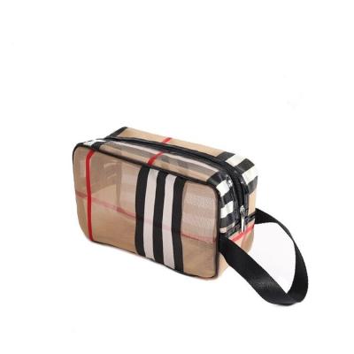 China Fashion cosmetic bags and travel material package cases mesh+pvc waterproof mico 2026 toiletry bag for sale