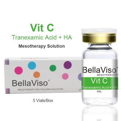 China BellaViso Vitamin C (Tranexamic Acid + HA) Mesotherapy Solution Skin Booster for Revitalizing Whitening Antioxidant MTS Microneedling Injectable Meso Serum 5ml/Vial for sale