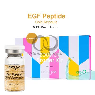 China Stavye EGF Peptide Gold Ampoule Skin Booster Meso Serum Anti Wrinkle Brightening MTS Microneedling Mesotherapy Solution 8ml/Vial for sale