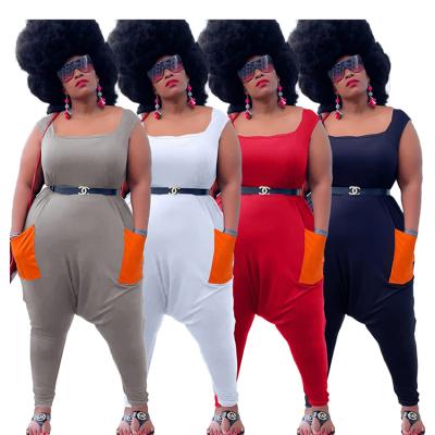 China Breathable Summer Rompers Women Overalls Plus Size Romper Overalls, Big One Piece Playsuits Overalls Jumpsuits for sale