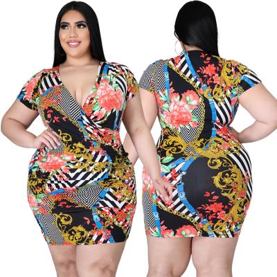 China Plus Size Women Clothing Summer Casual Dress Plus Size Women Dresses 5xl Party Wear Dress For Women for sale