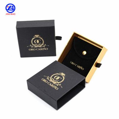 China Handmade Luxury Fancy Customized Double Pearl Bracelet Rose Gold Foil Jewelry Packaging Box Ring Bamboo Hoop Earrings Drawer for sale