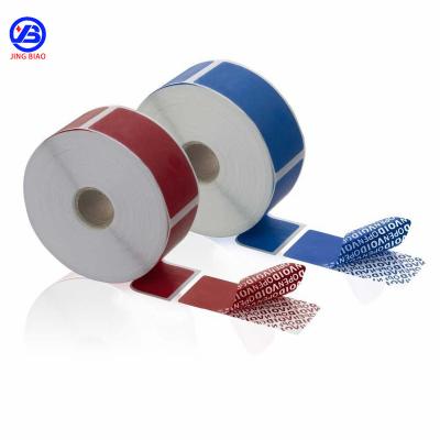 China Heat Resistant Custom Printing Clear Wire Number Transfer Warranty Clothing With Visible Series Number VACUUM Seal Tamper Evident Tape for sale