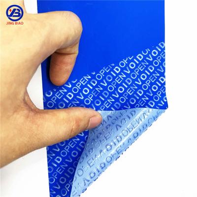 China Non heat resistant transfer security label VOID tamper evident no residual glue is attached to tear invalid security label to prevent open for sale